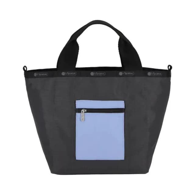 【Lesportsac】小型雙面托特包 手提袋 便當袋 送禮 禮物 女包 男包 情人節禮物(雲霧藍)