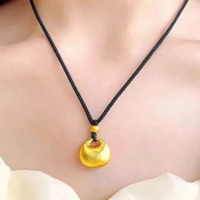 【Penny珮妮】黃金999 迷你福袋轉運金珠 吊墜項鍊(母親節 情人節 生日禮 交換禮物 送女友 尾牙 新年 結婚)