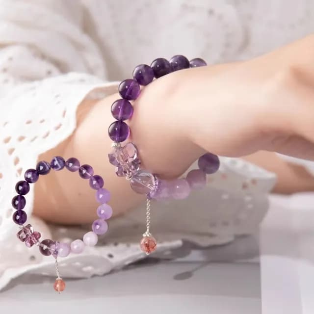 【九紫離火】天然紫水晶手鍊(紫晶 能量水晶 手飾 手環 手鍊 平安 本命年 禮物)