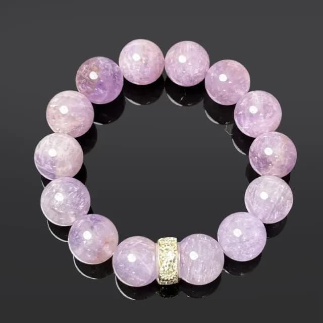 【芋泥啵啵】天然紫鋰輝手串(紫水晶 能量水晶 手飾 手環 手鍊 平安 高級)