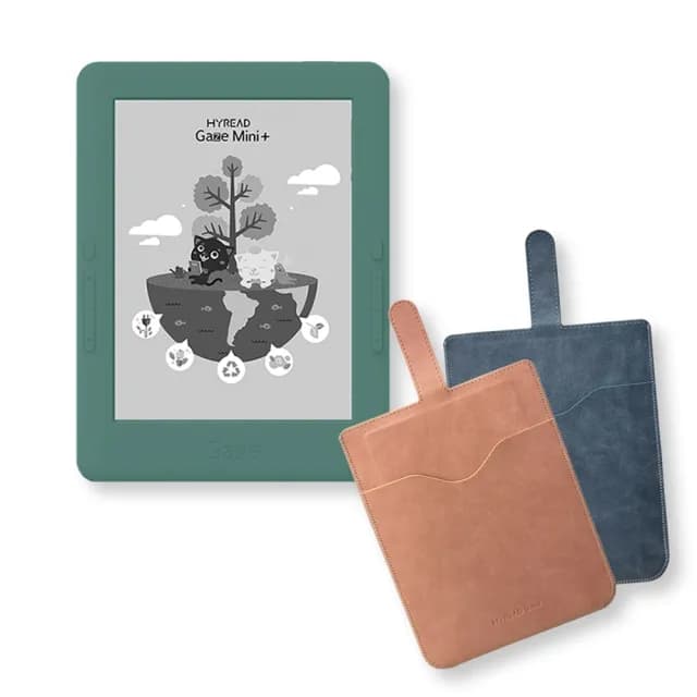 【HyRead】 收納保護套優惠組 Gaze Mini+ 6吋閱讀器 (石墨綠)+收納保護套雙色任選