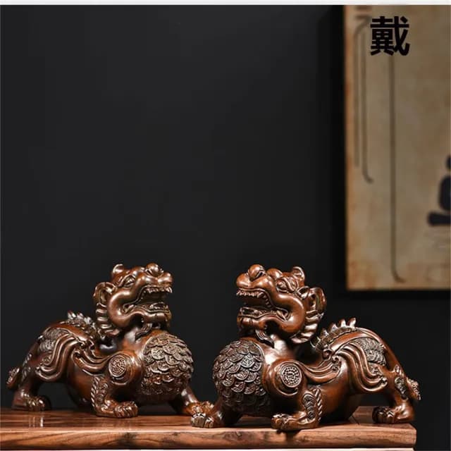 【超微米】實木雕刻貔貅擺件 辦公室客廳裝飾品 店鋪開業送禮貔貅擺件(吞金納財 店鋪開業送禮貔貅擺件)