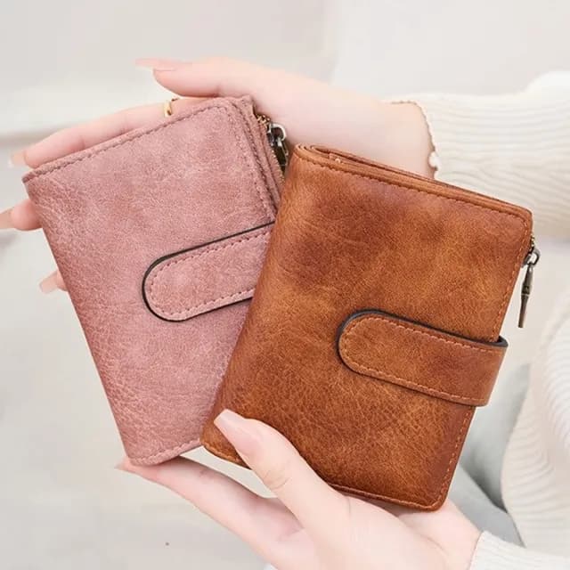 【MoonDy】雙11 女生短夾 女用錢包 防盜刷皮夾 多功能零錢包 卡片收納夾 拉鍊錢包