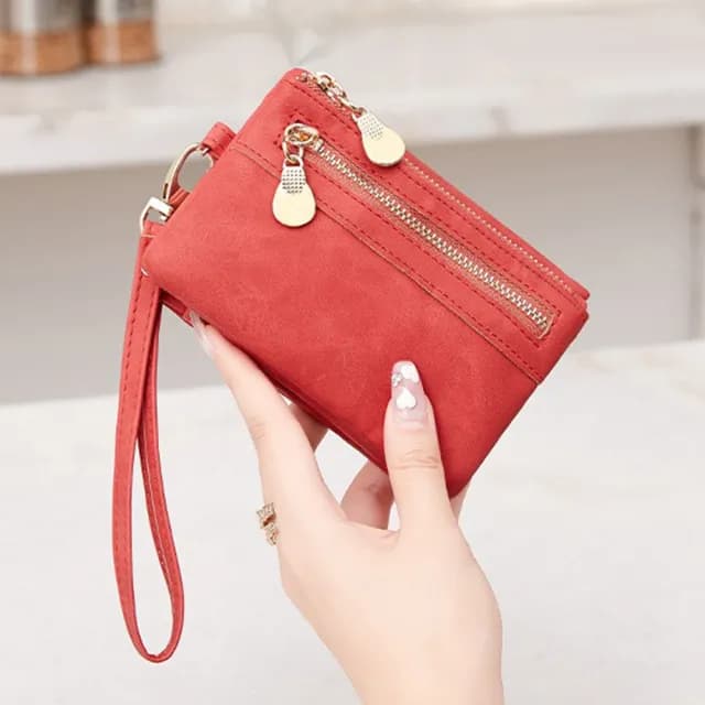 【MoonDy】雙11 錢包 女短夾 多卡位錢包 拉鍊短夾 零錢包 短款皮夾 零錢袋