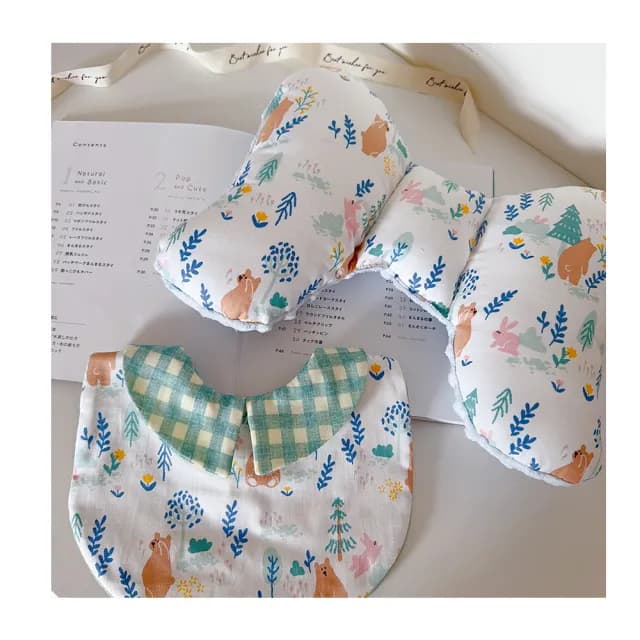 【Lianne baby】棕熊森林 嬰兒禮物 蝴蝶枕領兜 彌月禮滿月禮(週歲禮 嬰兒禮盒 滿月禮)