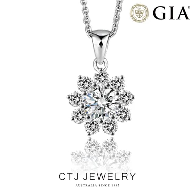 【CTJ】歡慶雙11!GIA 30分 D/VVS2 天然鑽石 白K金 18K金 鑽石項鍊(鑽石閃耀時刻 只為摯愛的妳)