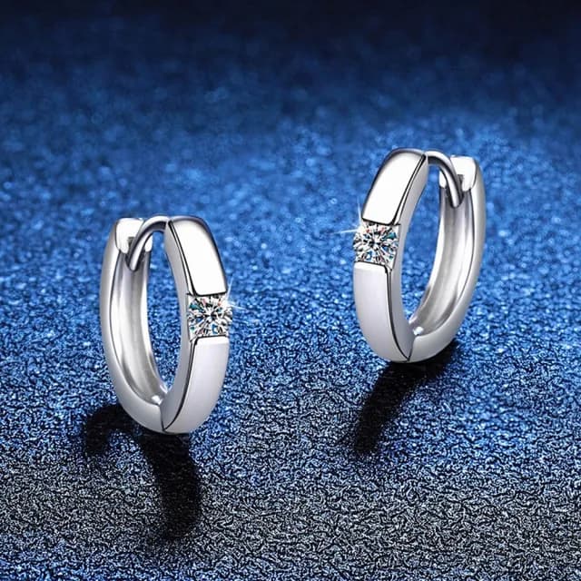 【巴黎精品】現貨+預購 頂級莫桑鑽石耳環925純銀耳環女耳針銀飾情人節禮物(20分經典女配件飾品a1kv9)