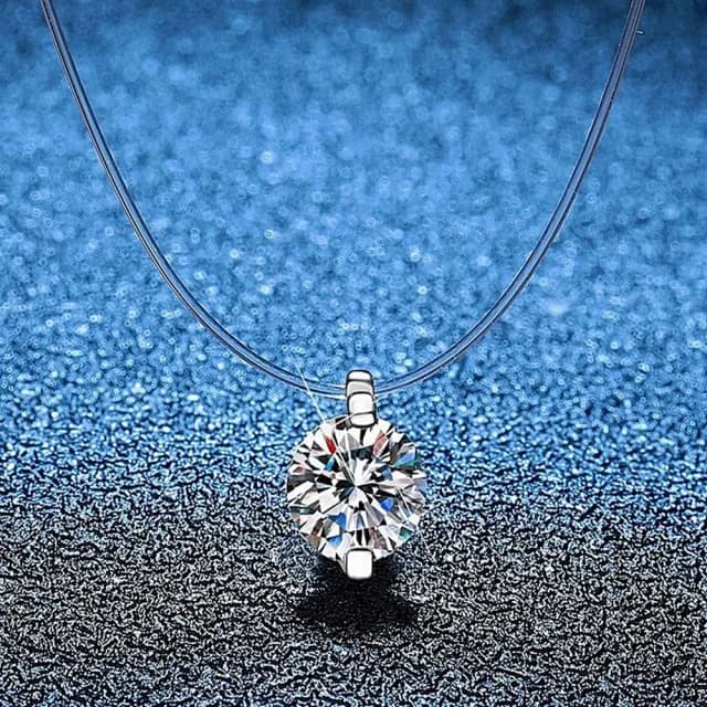 【巴黎精品】現貨+預購 頂級莫桑鑽石項鍊925純銀女項鍊項鏈鎖骨鏈情人節禮物(1克拉人魚之淚女飾品a1kv5)