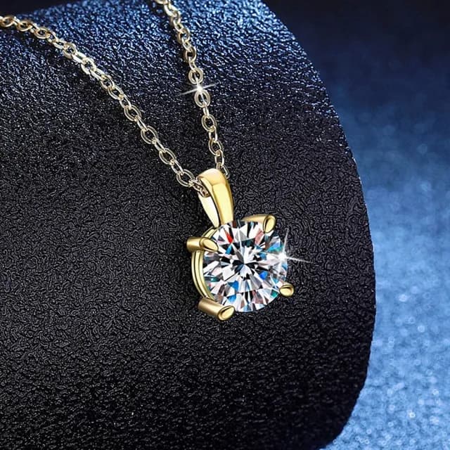 【巴黎精品】現貨+預購 頂級莫桑鑽石項鍊925純銀女項鍊項鏈鎖骨鏈情人節禮物(1克拉高級女飾品3色a1kv20)