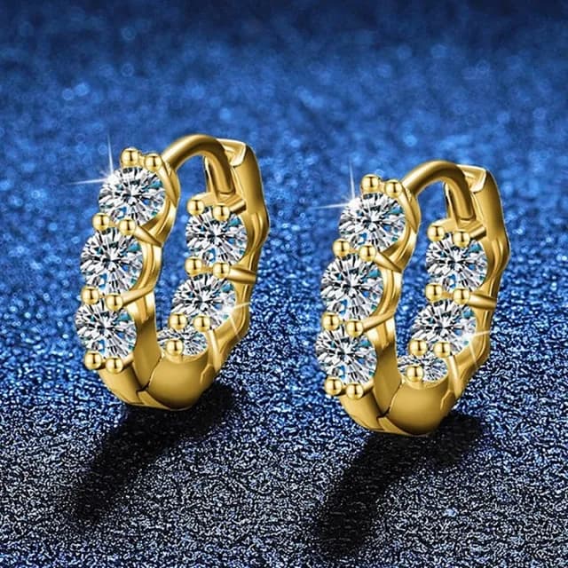 【巴黎精品】現貨+預購 頂級莫桑鑽石耳環925純銀耳環女耳針銀飾情人節禮物(1.2克拉爆款耳墜女飾品a1kv29)