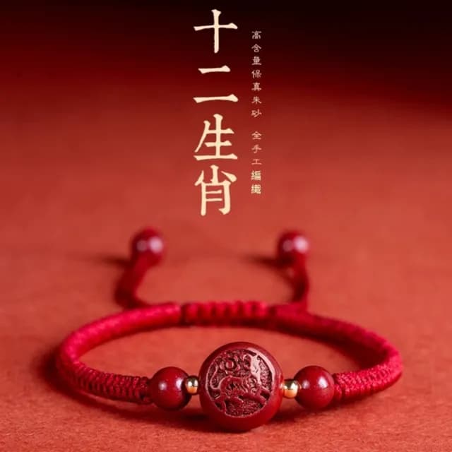 【巴黎精品】現貨+預購 硃砂手鍊朱砂手珠手串擋煞防小人轉運淨化招財開運(生肖手工編織男女飾品12款a1jt18)