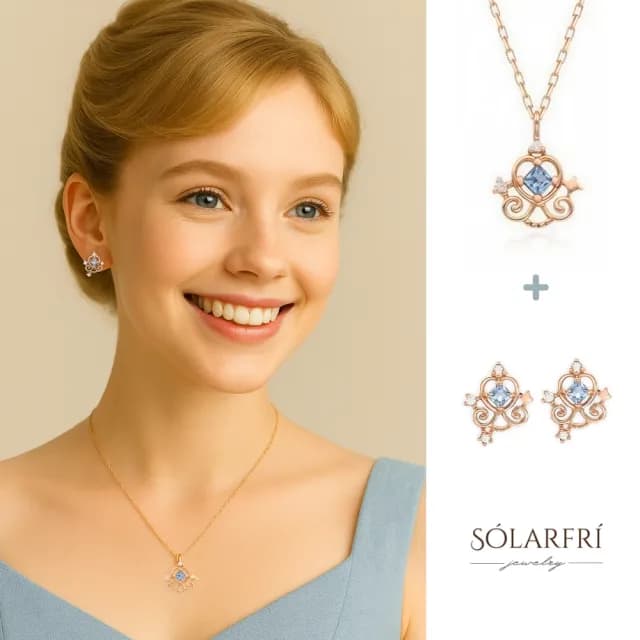 【SOLARFRi】超值【耳環+項鍊組】耳針無耳洞耳夾項鍊 禮盒包裝(閨蜜女兒女友老婆生日情人聖誕禮物)