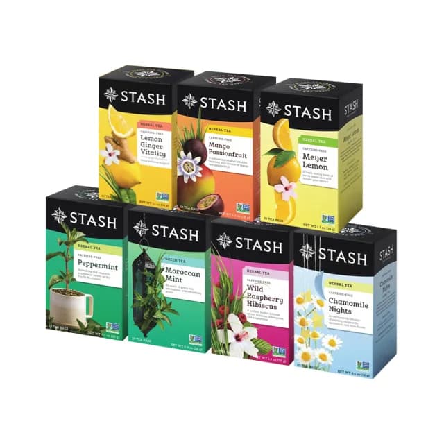 【Stash Tea 思達茶】無咖啡因草本茶系列20-38g_(檸檬/薄荷/芒果百香果/覆盆子茶 1-1.9g*20包/盒)