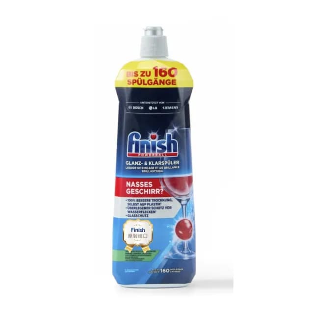 【finish】洗碗機專用 光潔劑 800ml(平輸/快速乾燥不留水漬/玻璃餐具必備)