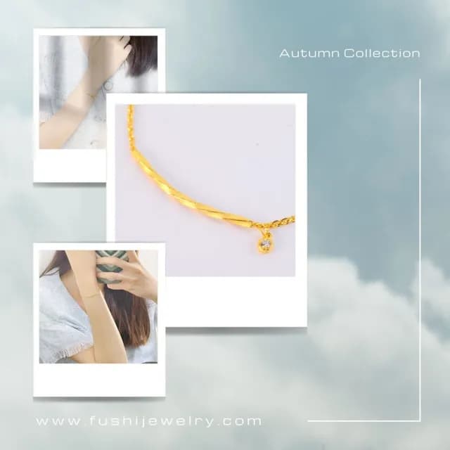 【福西珠寶】雙11黃金手鍊 微笑麻花小鑽石黃金手鏈(金重0.65錢正負0.03錢)