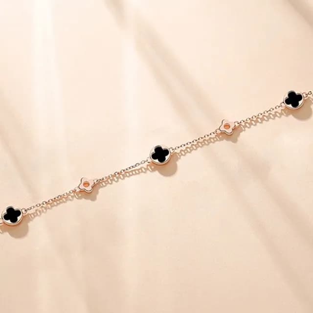 【MoonDy】雙11 S925 純銀手鍊 簡約手鍊 幸運草手鍊 閨蜜手鍊 生日禮物