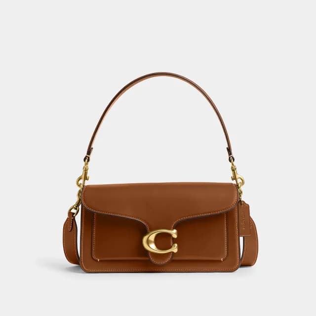 【COACH】蔻馳官方直營 TABBY 26 單肩手袋 單肩包 肩背包-B4/棕黃色(CAM86)
