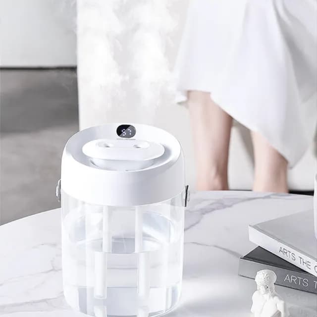 【MUAN】A15智能數顯雙噴霧加濕器 桌面空氣淨化器 水霧機 保濕補水 增濕器