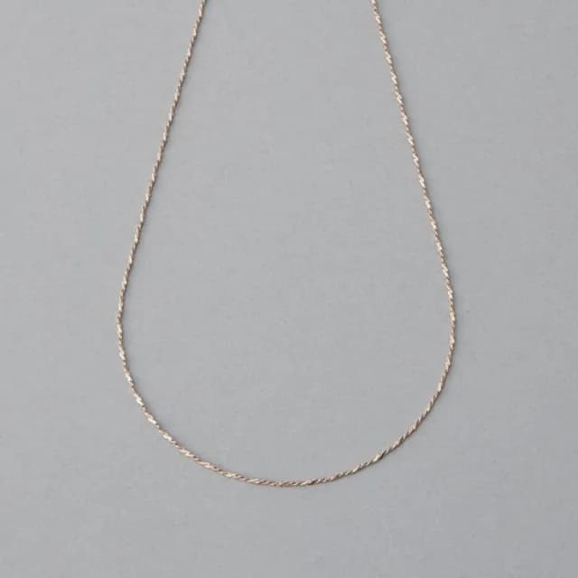 【ete】中性螺旋切割鍊式項鍊(鉑金色 粉霧金色)