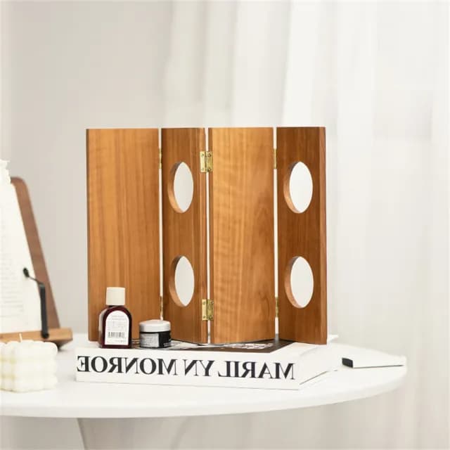 【匠俱】北美黑胡桃木桌面屏風創意中式家居擺件辦公室玄關裝飾品(高檔 喬遷 禮物 東方美學 輕奢)