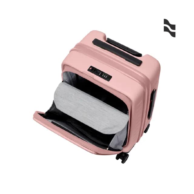 【LOJEL】CUBO 21吋 嫩粉色 前開式擴充拉鍊拉桿箱(行李箱 旅行箱 登機箱)