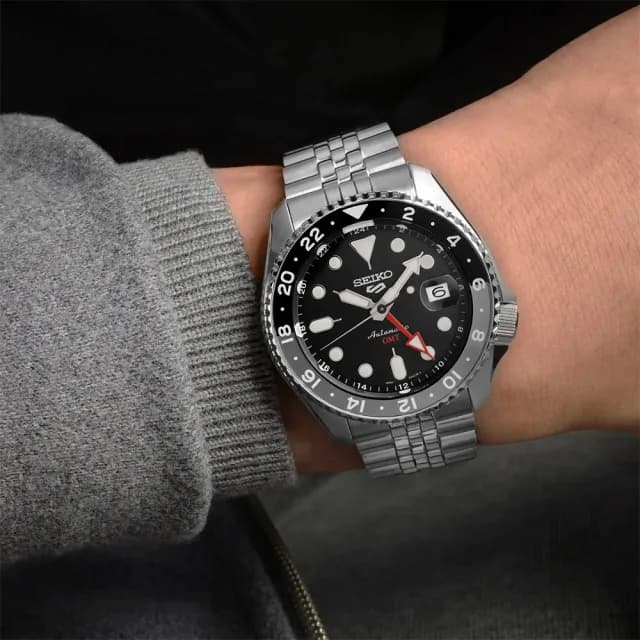 【SEIKO 精工】5 Sports 系列 GMT機械錶-42.5mm 禮物 送禮 推薦(SSK001K1/4R34-00A0D)