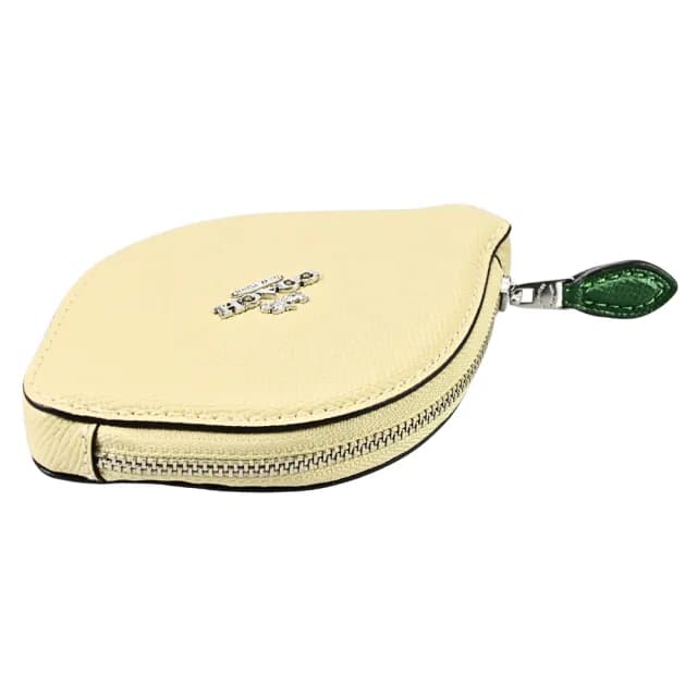 【COACH】童趣防刮皮零錢包(檸檬造型/月光黃)