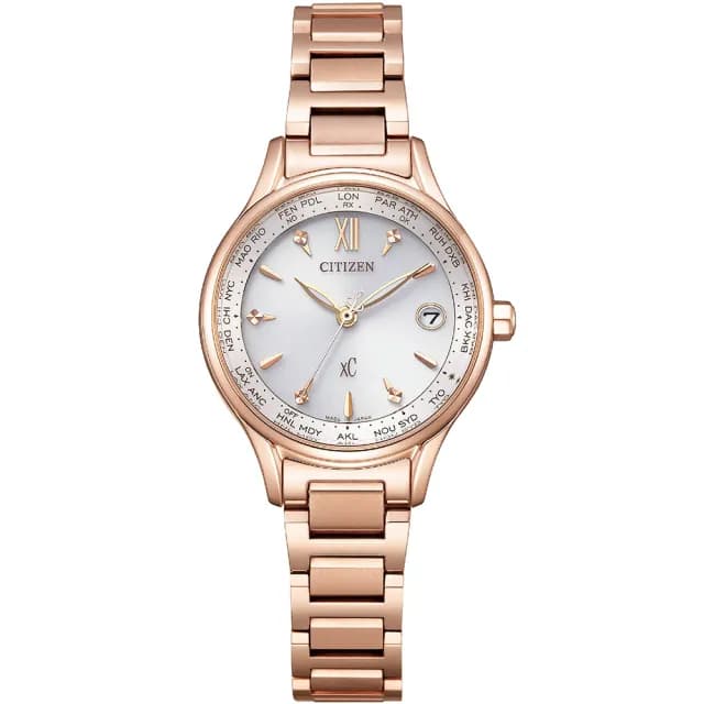 【CITIZEN 星辰】xC 代言人廣告款 光動能鈦金屬電波錶-28mm 禮物(EC1192-58A)