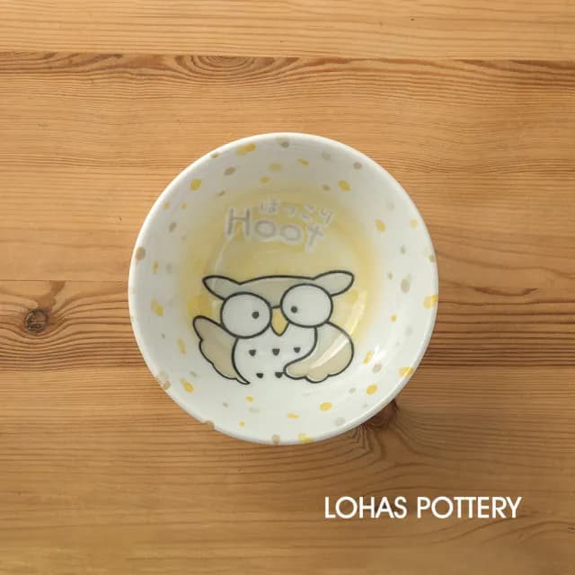 【LohasPottery 陸寶】日本製 美濃燒 動物卡通釉下彩壓紋餐具 6吋動物卡通飯碗(兒童碗 白飯碗)