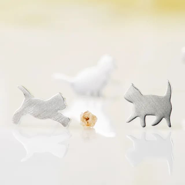 【GIUMKA】純銀耳環．貓咪．無禮盒．寵物