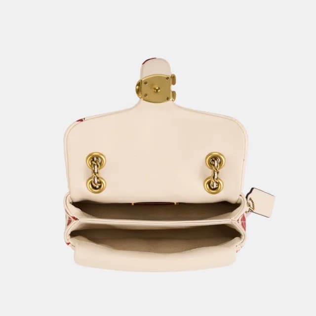 【COACH】蔻馳官方直營 TABBY 20 絎縫和愛心印花單肩手袋 單肩包 肩背包-B4/粉筆白色 混合色(CBR76)