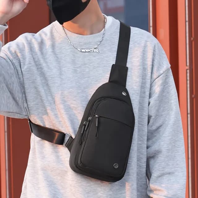 【Starshop】雙11 韓版輕便斜挎包 男士機能斜背包 側背包 斜胸包 手提包 牛津布單肩包 交換禮物