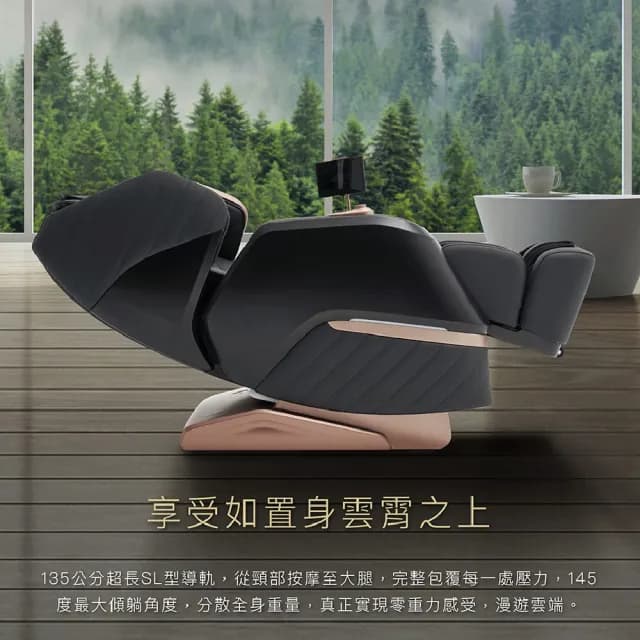 【TAKASHIMA 高島】雙力士AI智能椅(平躺/3D雙機芯/足底滾輪/溫熱/零重力按摩椅/A-8210)