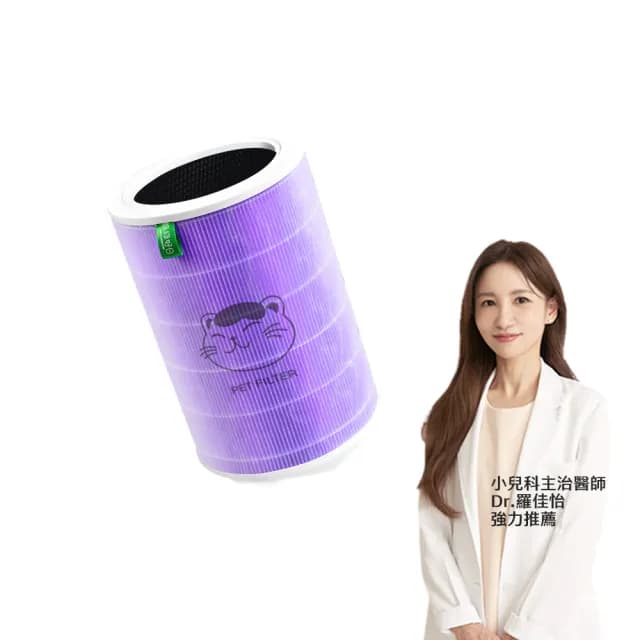 【綠綠好日】含RFID_適用 米家 小米 4lite 空氣淨化器 HEPA抗菌濾芯(紫色抗菌版 濾網)
