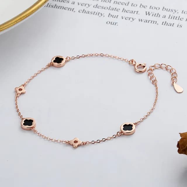 【LEESA】雙11 幸運草手鍊\閨蜜手鍊\S925\純銀手鍊\女生手鍊\生日禮物