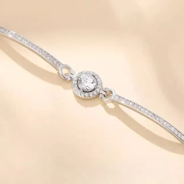 【LEESA】雙11 鋯石手鍊\女生手鍊\手鐲\手鍊\純銀手鍊\S925\情人節禮物