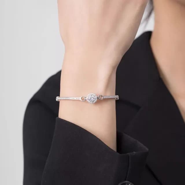 【LEESA】雙11 鋯石手鍊\女生手鍊\手鐲\手鍊\純銀手鍊\S925\情人節禮物