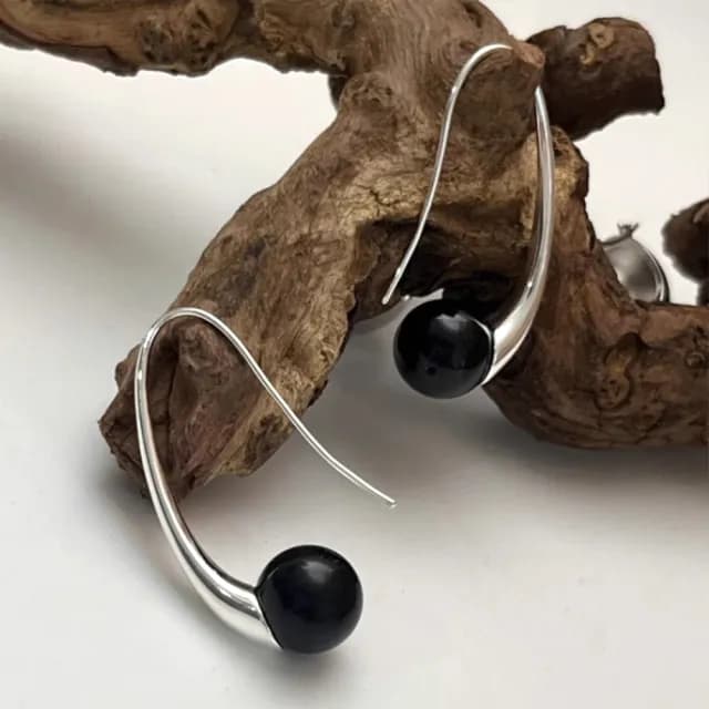 【LEEHER】雙11 瑪瑙耳環/女生耳環/耳飾/耳環/個性耳環/百搭/垂墜耳環/