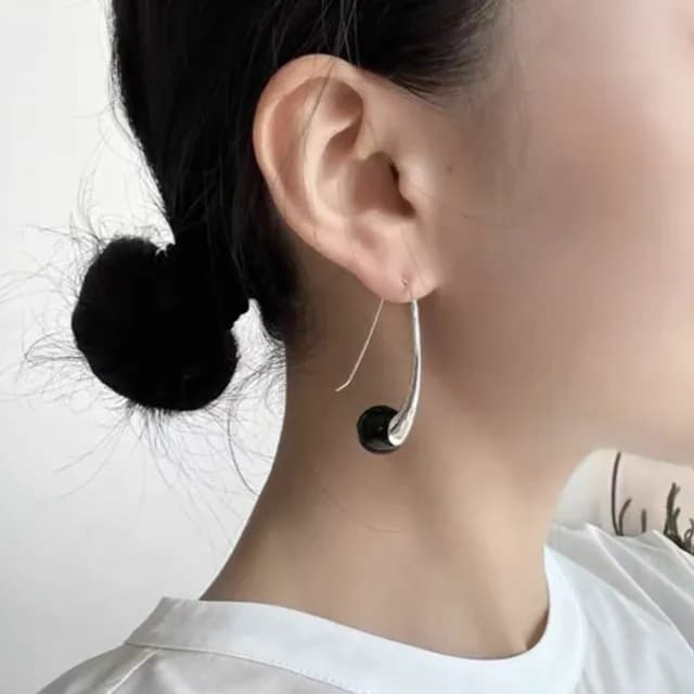 【LEESA】雙11 女生耳環\耳飾\垂墜耳環\個性耳環\耳環\瑪瑙耳環\百搭