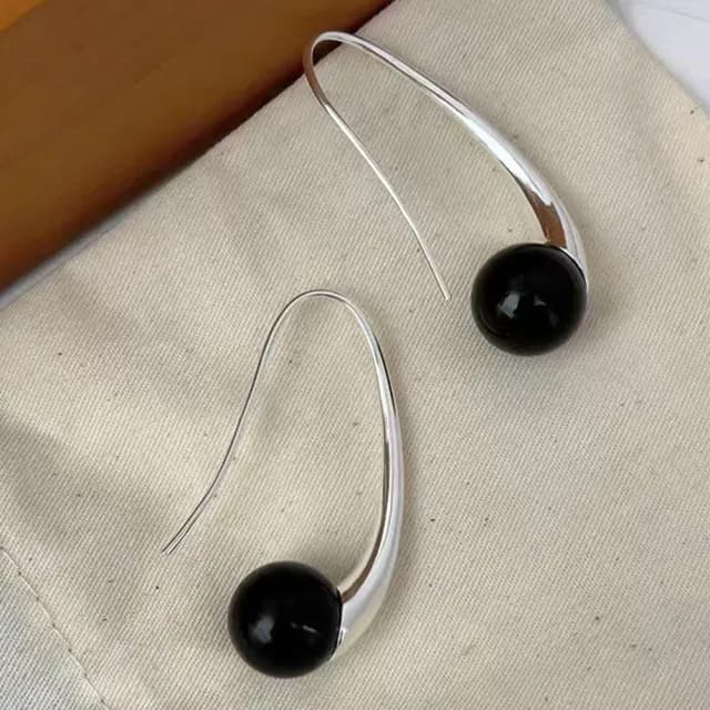 【LEESA】雙11 女生耳環\耳飾\垂墜耳環\個性耳環\耳環\瑪瑙耳環\百搭