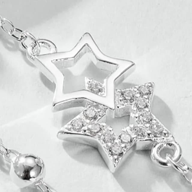 【KT DADA】雙11 星星月亮手鍊 鋯石手鍊 生日禮物 手鍊 氣質手鍊 純銀手鍊 手環