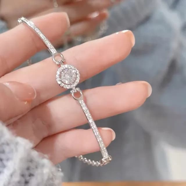 【KT DADA】鋯石手鍊 純銀手鍊 氣質手鍊 手環 S925 手鍊 手鐲 情人節禮物