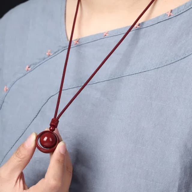 【紐約精品】現貨+預購 天然硃砂項鍊女項鍊項鏈鎖骨鏈轉運招財淨化開運情人節禮物配件(六字飾品a1lh30)