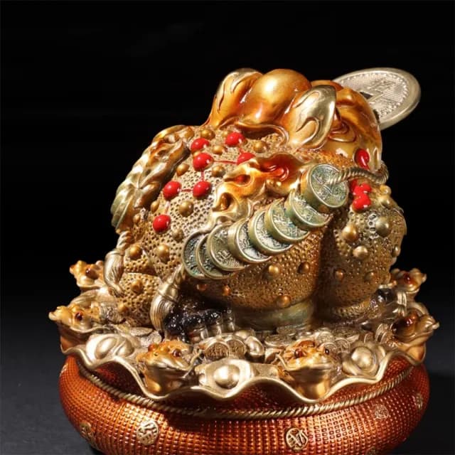 【超微米】八方來財金蟾擺件 客廳擺設 辦公室桌上擺飾 收銀台裝飾品 送禮喬遷開業禮品(金蟾擺件11*11*10)
