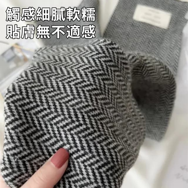 【GAPE】韓版冬季毛線針織圍巾 ins保暖加厚純色圍巾 學生百搭保暖圍脖 情侶圍巾 保暖披肩 防寒防風禦寒鎖溫