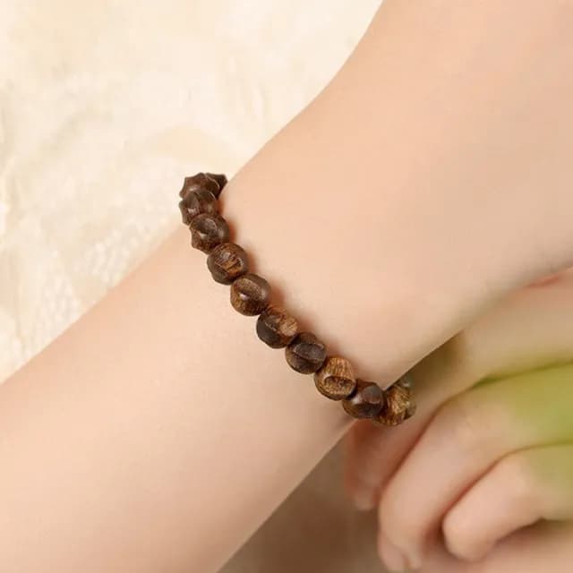 【LEEHER】綠奇楠沉香手串/文玩/素圈手飾/扭轉乾坤單圈手鍊/新中式飾品/配飾