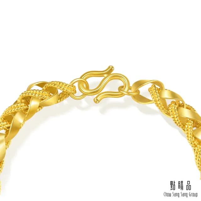 【點睛品】編織騎士鍊 黃金手鍊_計價黃金