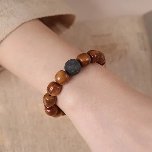 【KT DADA】雙11 黑檀背雲珠手飾 文玩 根付鹿角飾品 配飾 庫克菩提手串 圓珠串珠手鍊