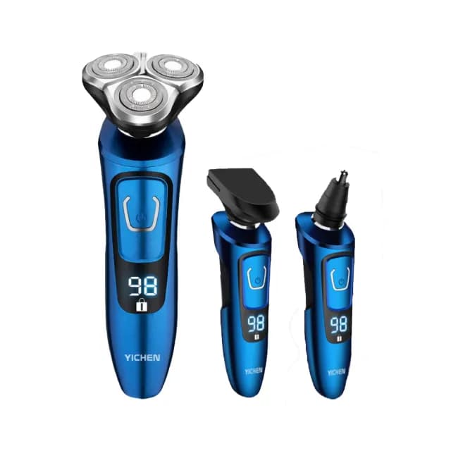 【舒適貼合】高效IPX7級防水電動刮鬍刀-附鼻毛刀+鬢角刀(快充 鼻毛刀 除毛刀 體毛刀 父親節禮物)