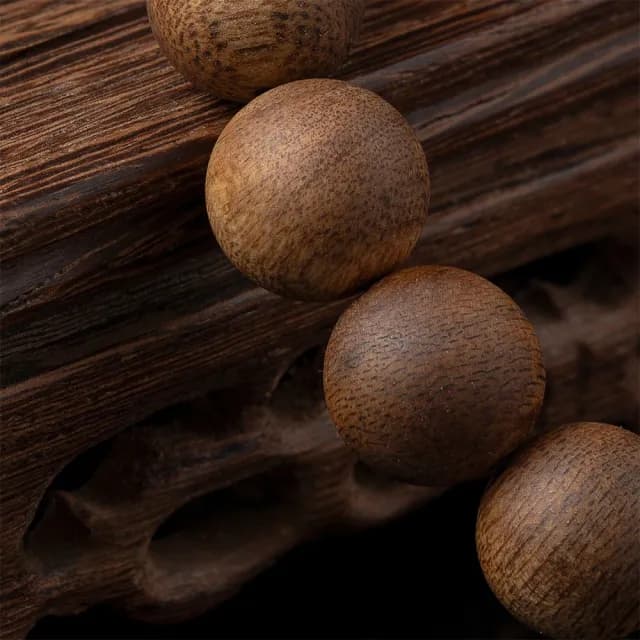 【KT DADA】雙11 新中式手飾 圓珠單圈手串 佛珠飾品 綠奇楠沉香手鍊